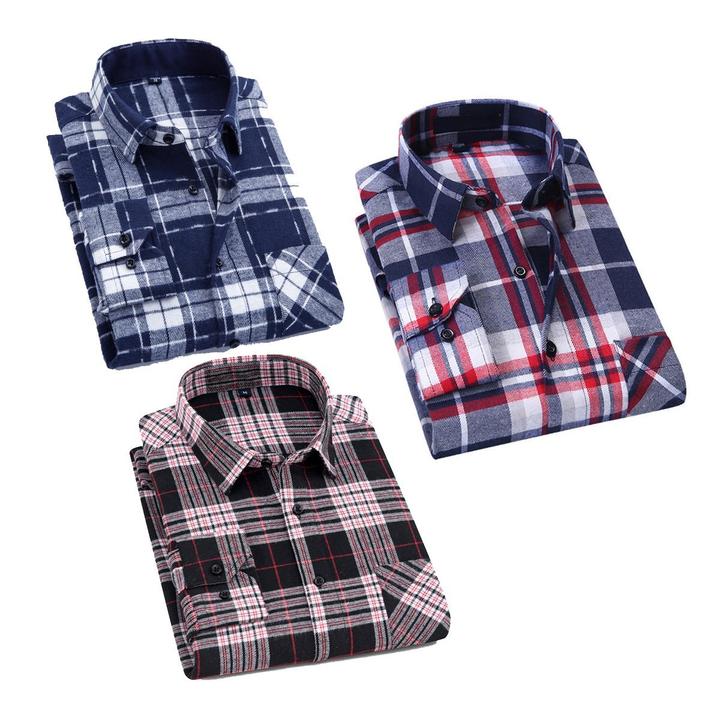 Casual Check Loose Shirts for Men's