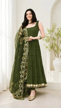 Women’s Elegant Long Kurta & Embroidered Dupatta Set