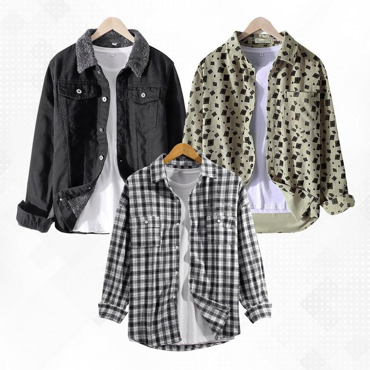Mens Cotton Casual Relaxed Fit Shirts Pack!