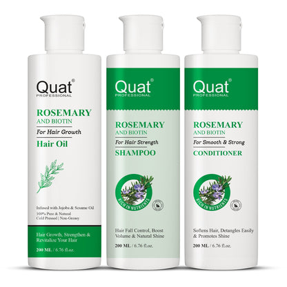 Rosemary with Biotin Hair Care Kit - 3 Step Solution for Hair Fall - 600 ml