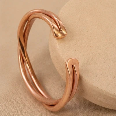 Twisted Copper Kada for Men & Women – Ayurvedic Copper Bracelet
