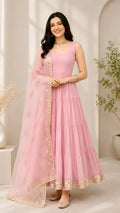 Women’s Elegant Long Kurta & Embroidered Dupatta Set