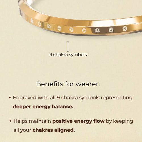 9 Chakra MicroCarved Round Kada