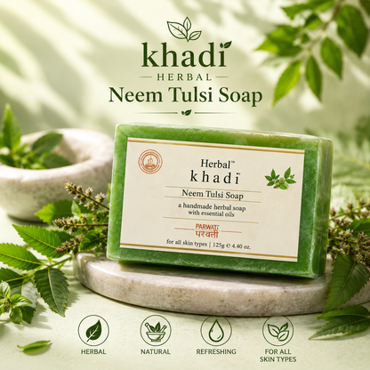 Herbal Khadi Neem & Tulsi Ayurvedic Soap | 125 gm