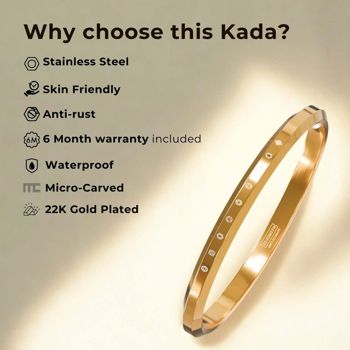 Shiv MicroCarved Round Kada