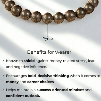 Money Magnet Pyrite Natural Stone Bracelet