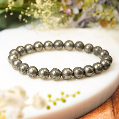 Money Magnet Pyrite Natural Stone Bracelet