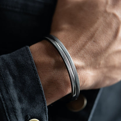 Quad Prism Oval Kada Bracelet