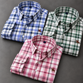 Pack of 3 Men's Plaid Shirts – Blue, Green & Pink