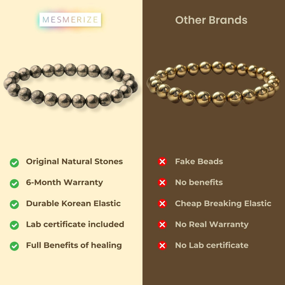 Money Magnet Pyrite Natural Stone Bracelet