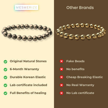 Money Magnet Pyrite Natural Stone Bracelet