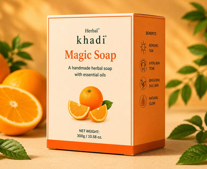 Khadi Herbal Magic Detan Soap – 300g (Pack of 3)