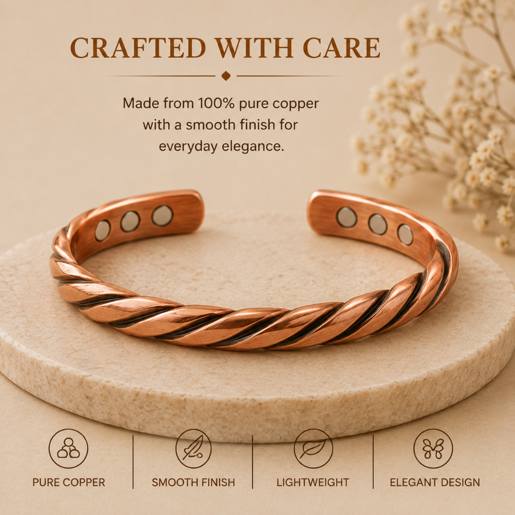 Handcrafted Copper Flow Bracelet for men and women Buy 1 Get 1 Free