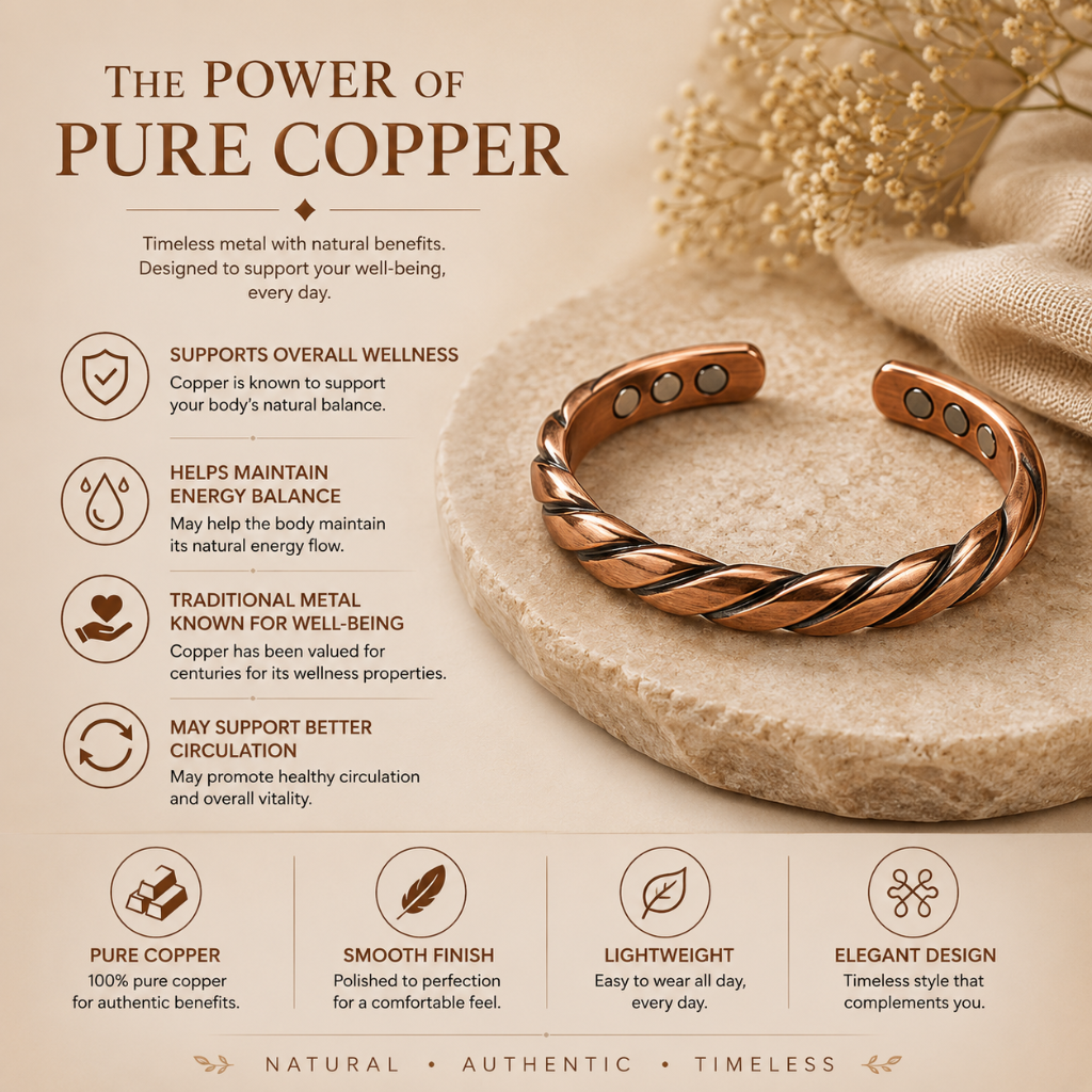 Handcrafted Copper Flow Bracelet for men and women Buy 1 Get 1 Free