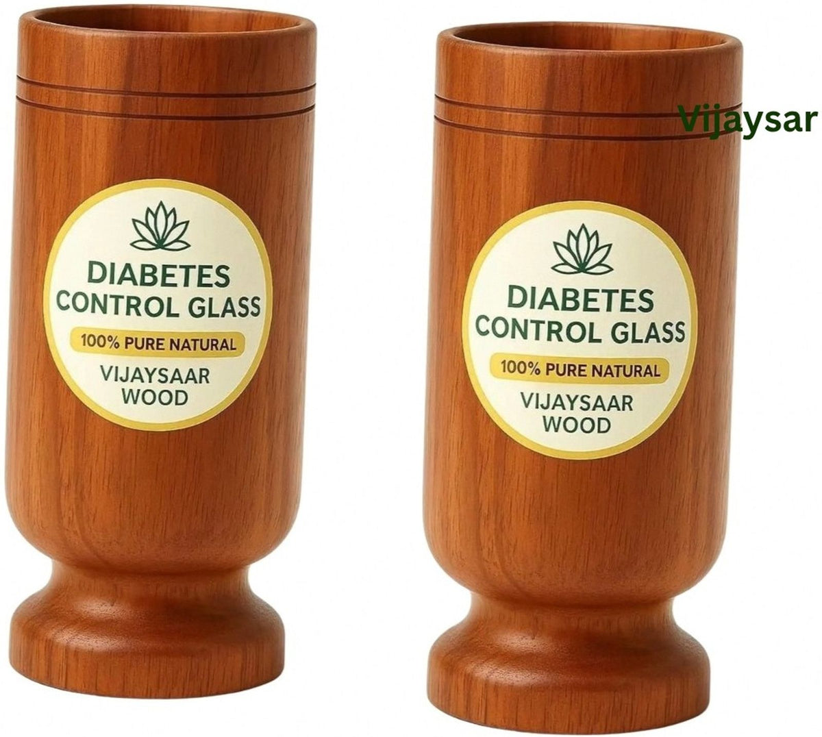 Ayurvedic Sugar Control Wood Glass  – 100% Natural Sugar Balance Tumbler 🩺Buy 1 Get 1 Free
