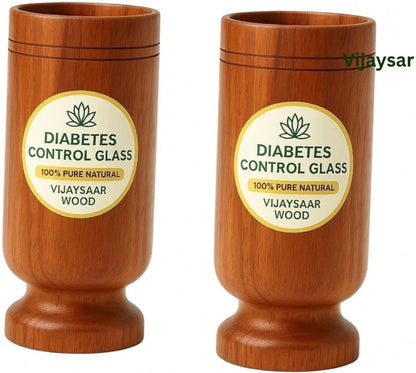 Ayurvedic Sugar Control Wood Glass  – 100% Natural Sugar Balance Tumbler 🩺Buy 1 Get 1 Free