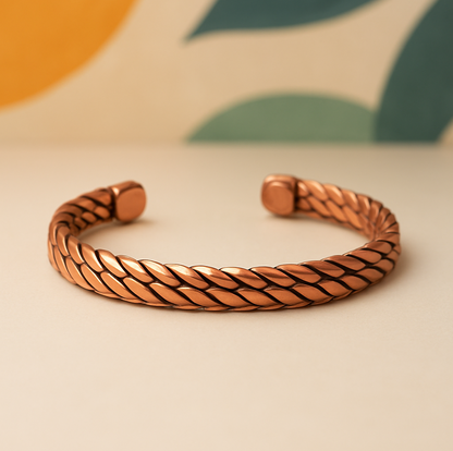 Bamboology Trends Pure Copper Magnetic Therapy Band - kada for Arthritis Relief – Adjustable, Stylish Design with 6 Powerful Magnets