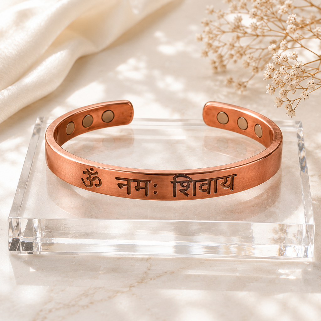 Handcrafted Om Namah Shivaya Copper Bracelet Buy 1 Get 1 Free
