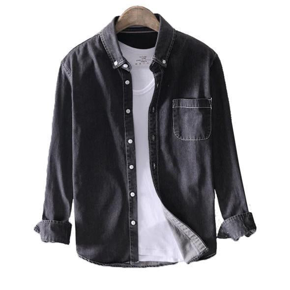 Combo Of Solid Long Sleeve Tops Man High Quality Blue Shirt
