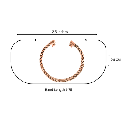Bamboology Trends Pure Copper Magnetic Therapy Band - kada for Arthritis Relief – Adjustable, Stylish Design with 6 Powerful Magnets