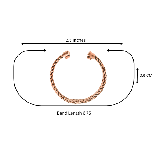 Bamboology Trends Pure Copper Magnetic Therapy Band - kada for Arthritis Relief – Adjustable, Stylish Design with 6 Powerful Magnets