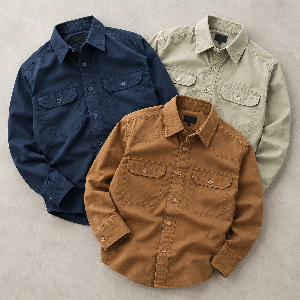 Essential Cotton Casual Shirt for Men (Pack of 3)