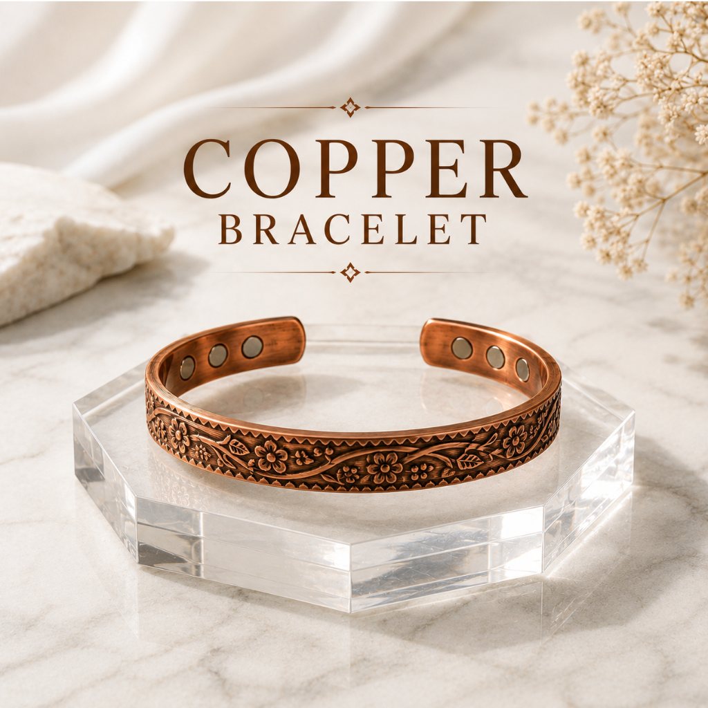 Handcrafted Copper Blossom Bracelet for men and women Buy 1 Get 1 Free