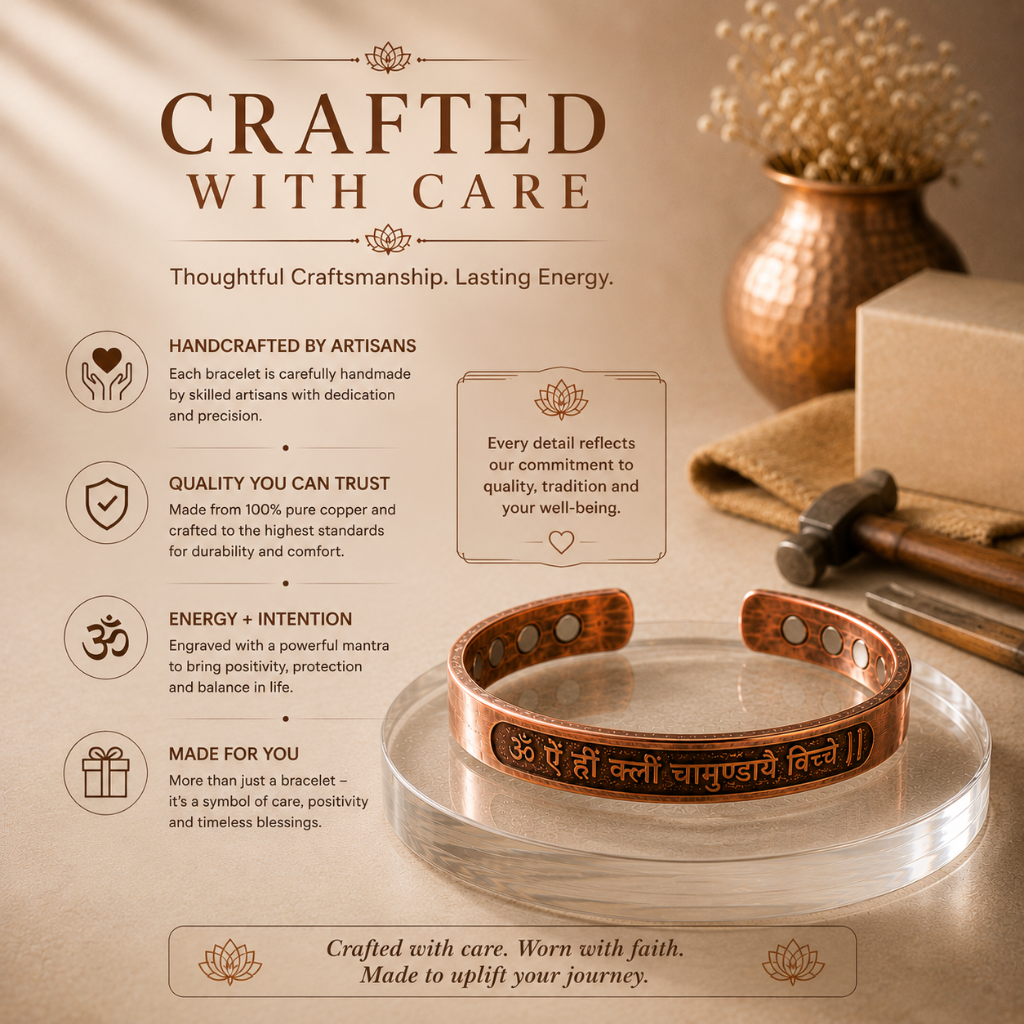Chamunda Kavach Pure Copper Bracelet Buy 1 Get 1 Free