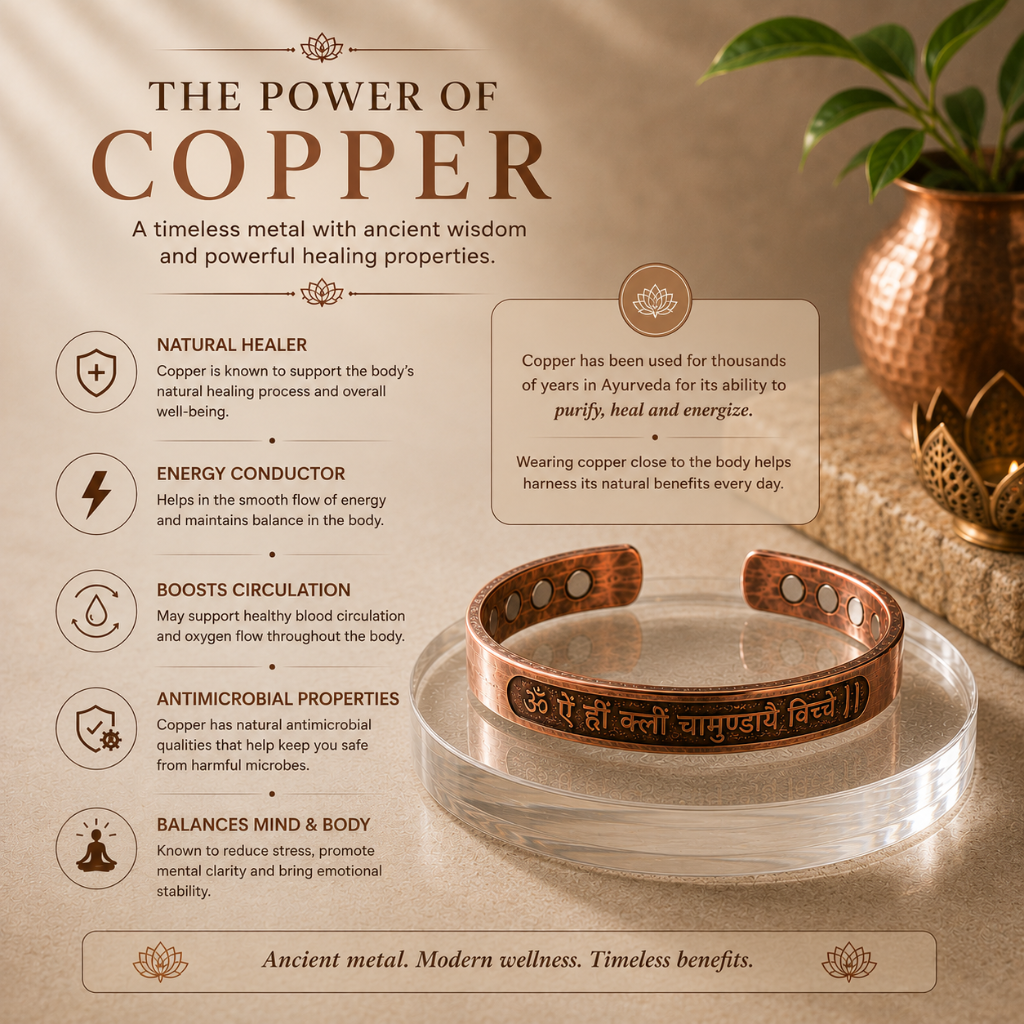 Chamunda Kavach Pure Copper Bracelet Buy 1 Get 1 Free